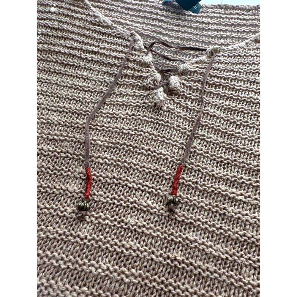 Lauren Ralph Lauren Women XL Vintage Linen Open Knit Sweater Beachy Boho - Picture 8 of 8
